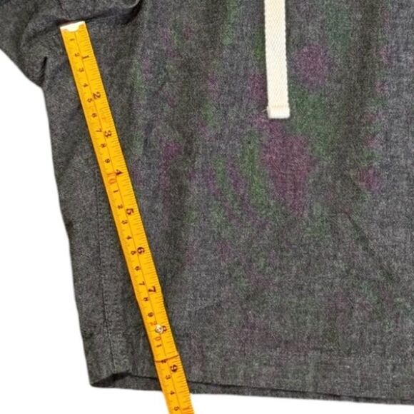 J. Crew Factory 9 Inch Blue Linen Cotton Drawstring Stadium Shorts. Large. - Picture 5 of 7